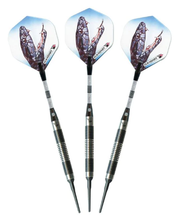 Load image into Gallery viewer, Elkadart Black Mamba 80% Tungsten Soft Tip Darts Thin Barrel (14gm)