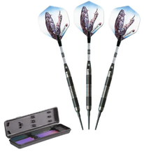 Load image into Gallery viewer, Elkadart Black Mamba 80% Tungsten Soft Tip Darts Thin Barrel (18gm)