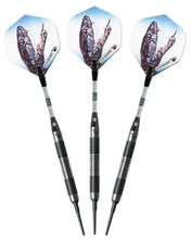 Load image into Gallery viewer, Elkadart Black Mamba 80% Tungsten Soft Tip Darts Thin Barrel (18gm)