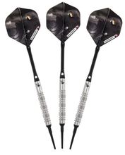 Load image into Gallery viewer, Elkadart Wizard 80% Tungsten Soft Tip Darts Knurled and Ringed Barrel (18gm)