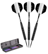Load image into Gallery viewer, Elkadart Black 150 Jet Black Steel Tip Darts (20 grams)