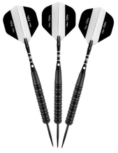 Load image into Gallery viewer, Elkadart Black 150 Jet Black Steel Tip Darts (20 grams)