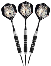 Load image into Gallery viewer, Elkadart Lone Wolf Steel Tip Silver With Black Knurling 19 Grams