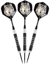 Load image into Gallery viewer, Elkadart Lone Wolf Steel Tip Silver With Black Knurling 21 Grams
