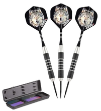 Load image into Gallery viewer, Elkadart Lone Wolf Steel Tip Silver With Black Knurling 23 Grams
