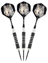 Load image into Gallery viewer, Elkadart Lone Wolf Steel Tip Silver With Black Knurling 23 Grams