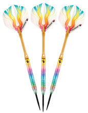 Load image into Gallery viewer, Elkadart Rainbow 90% Tungsten Steel Tip Darts Multi Color Titanium Coating 25 Grams