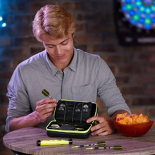 Load image into Gallery viewer, Casemaster Plazma Pro Dart Case Black with Yellow Trim and Phone Pocket