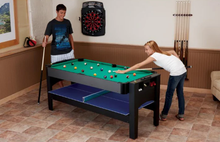 Load image into Gallery viewer, Fat Cat Original 3-in-1 7' Pockey Multi-Game Table Green 64-1046