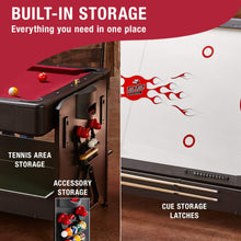 Load image into Gallery viewer, Fat Cat Original 3-in-1 7' Pockey Multi-Game Table Red - Top Table Sports