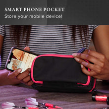 Load image into Gallery viewer, Casemaster Plazma Pro Dart Case Black with Pink Zipper and Phone Pocket - Top Table Sports