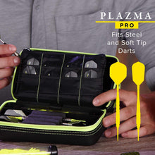 Load image into Gallery viewer, Casemaster Plazma Pro Dart Case Black with Yellow Zipper and Phone Pocket - Top Table Sports