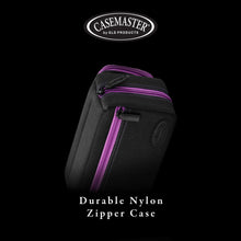 Load image into Gallery viewer, Casemaster Plazma Pro Dart Case Black with Amethyst Zipper and Phone Pocket - Top Table Sports