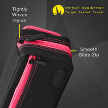Load image into Gallery viewer, Casemaster Plazma Pro Dart Case Black with Pink Zipper and Phone Pocket - Top Table Sports