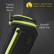 Load image into Gallery viewer, Casemaster Plazma Pro Dart Case Black with Yellow Zipper and Phone Pocket - Top Table Sports