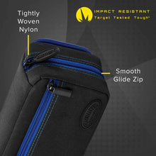 Load image into Gallery viewer, Casemaster Plazma Pro Dart Case Black with Sapphire Zipper and Phone Pocket - Top Table Sports