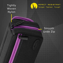 Load image into Gallery viewer, Casemaster Plazma Pro Dart Case Black with Amethyst Zipper and Phone Pocket - Top Table Sports