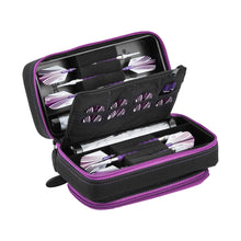 Load image into Gallery viewer, Casemaster Plazma Pro Dart Case Black with Amethyst Zipper and Phone Pocket - Top Table Sports