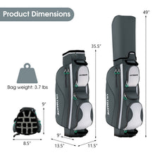 Load image into Gallery viewer, 14 Dividers Golf Cart Bag with 7 Zippered Pocket