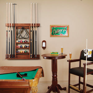 Wall-mounted Billiards Pool Cue Rack Only