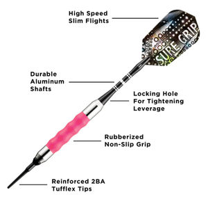Viper Sure Grip Darts Darts Soft Tip Pink (18gm)
