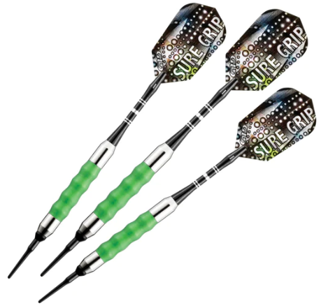 Viper Sure Grip Darts Green Soft Tip Darts (18gm)