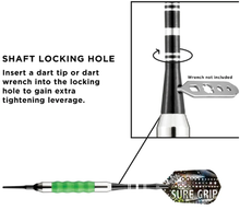 Load image into Gallery viewer, Viper Sure Grip Darts Green Soft Tip Darts (18gm)