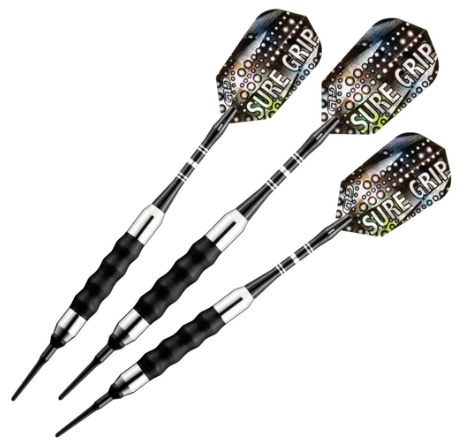 Viper Sure Grip Darts Black Soft Tip Darts (18gm)