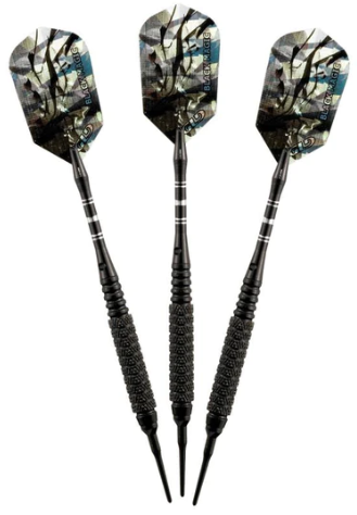 Viper Black Magic Soft Tip Darts 10 Knurled Rings 18 Grams