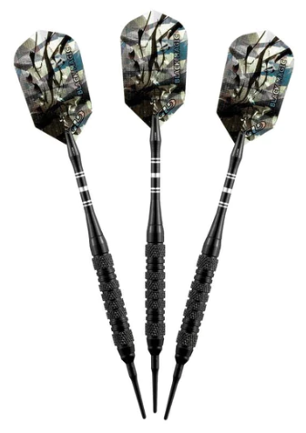 Viper Black Magic Soft Tip Darts 6 Knurled Rings 18 Grams