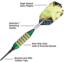 Load image into Gallery viewer, Viper Spinning Bee Green Soft Tip Darts 16 Grams