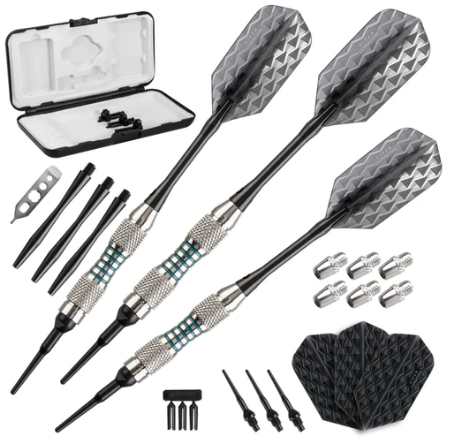 Viper Bobcat Adjustable Soft Tip Darts Green Rings 16-18 Grams