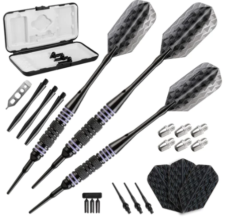 Viper Bobcat Adjustable Soft Tip Darts Purple Rings 16-18 Grams