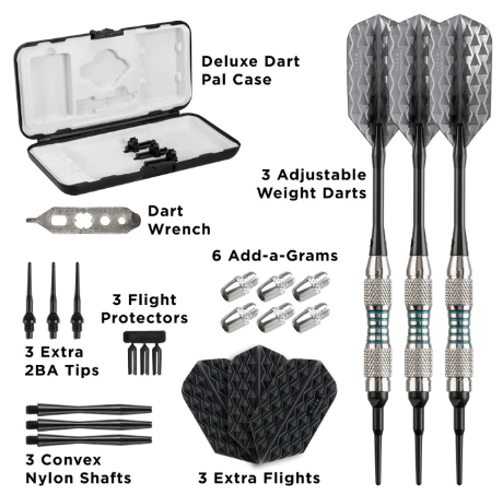 Viper Bobcat Adjustable Soft Tip Darts Green Rings 16, 18, or 19 Grams