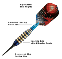 Load image into Gallery viewer, Viper Atomic Bee Darts Blue Soft Tip Darts 16 Grams