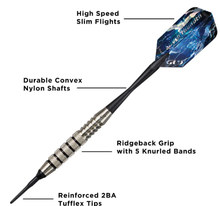 Load image into Gallery viewer, Viper Silver Thunder Darts Soft Tip Darts 5 Knurled Rings 18 Grams