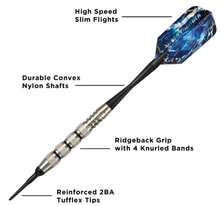 Load image into Gallery viewer, Viper Silver Thunder Darts Soft Tip Darts 4 Knurled Rings 16 Grams