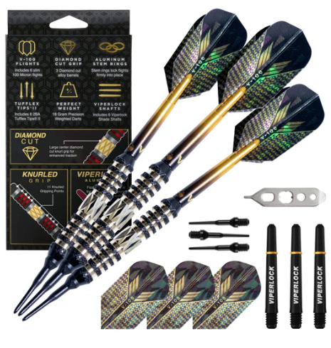 Viper Wizard Gold and Black Soft Tip Darts 20 Grams