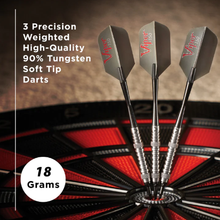 Load image into Gallery viewer, Viper V-Factor Darts 90% Tungsten Soft Tip Darts Grooved Barrel 18 Grams