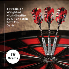 Load image into Gallery viewer, Viper Bully Darts 80% Tungsten Soft Tip Dart Set 5 Knurled Rings 18 Grams