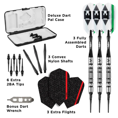 Viper Element Darts 90% Tungsten Soft Tip Darts Knurled Barrel 18 Grams