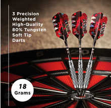 Load image into Gallery viewer, Viper Bully Darts 80% Tungsten Soft Tip Darts 3 Knurled Rings 18 Grams