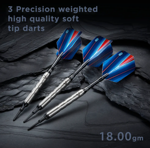 Viper Sidewinder Darts 80% Tungsten Soft Tip Darts Shark Fin Barrel 18 Grams