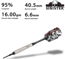 Load image into Gallery viewer, Viper Sinister Darts 95% Tungsten Soft Tip Darts Smooth Barrel 16 Grams