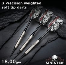 Load image into Gallery viewer, Viper Sinister Darts 95% Tungsten Soft Tip Darts Tapered Barrel 18 Grams