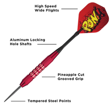 Load image into Gallery viewer, Viper Comix Darts Steel Tip Darts Red 22 Grams