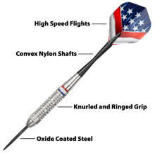 Load image into Gallery viewer, Fat Cat Support Our Troops Steel Tip Dart Set 23 Grams