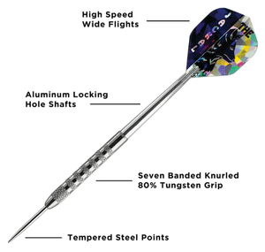 Viper Jackal Darts 80% Tungsten Steel Tip Darts In Wallet 23 Grams
