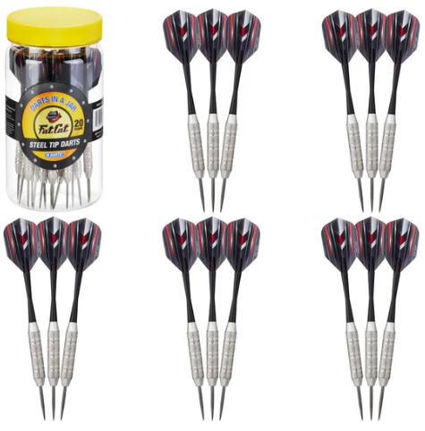 Fat Cat Darts in a Jar Steel Tip 20 Grams 15 Count