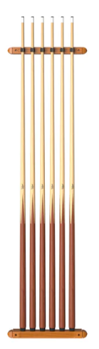 Fat Cat Oak 6 Cue 2-Piece Wall Cue Rack